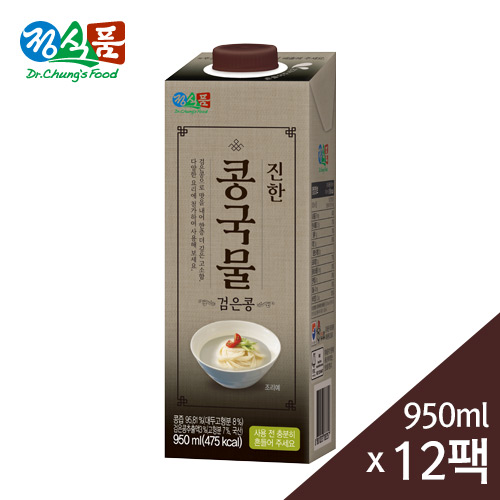 정식품 진한 콩국물(검은콩) 950ml 12팩